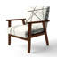 Mackaela - Minimalist Black And White III - Upholstered Transitional Accent Arm Chair-2083620783
