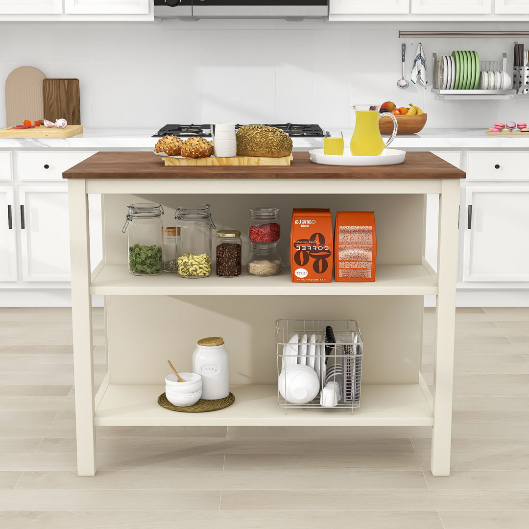 Wilhelmi Wood Stationary Kitchen Island image 4