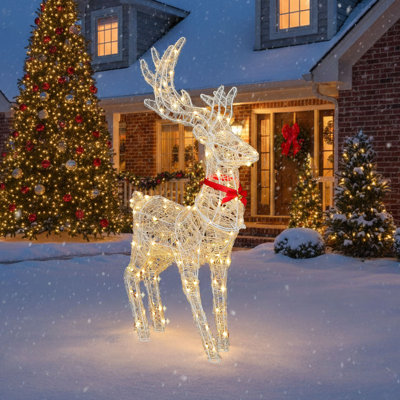 Christmas Deer Stuffed Holiday Accent