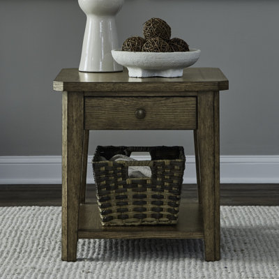  Gertraute End Table w/ 1 Drawer & Shelf