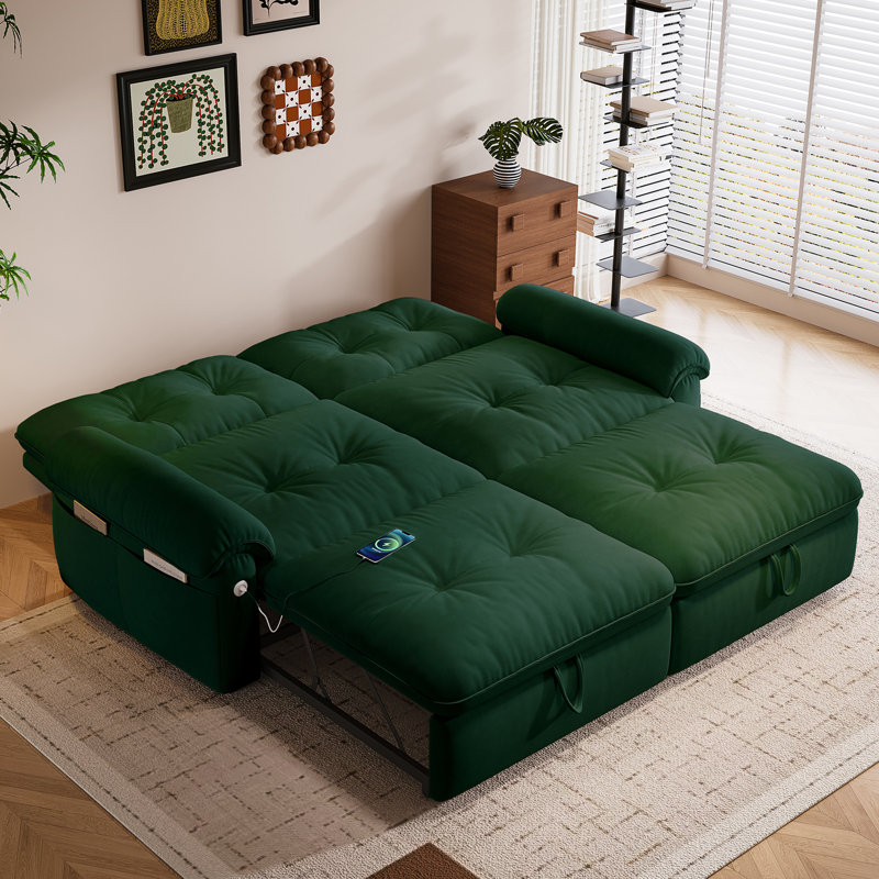 Convertible Sofa Bed with Cloud-Like Fabric