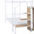 White metal bunk bed with side storage ladder and wardrobe-1053062240