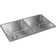 Crosstown 32" L x 19" W Double Basin Undermount Kitchen Sink with Basket Strainer