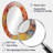 Orange Red Marbled Dreamscape II - Orange Modern Oval Wall Mirror-1165847231