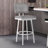 Nakagawa Swivel Counter or Bar Height Bar Stool with Footrest in Faux Leather and Metal Legs-42220760-29962752-29962751