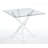 35" Modern Minimalist Square Tempered Glass Dining Table with X-Cross Metal Base-503454992