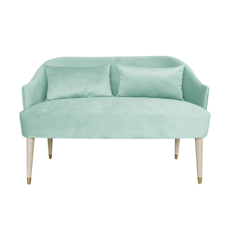 Emi 2 Seater Loveseat, Light Mint
