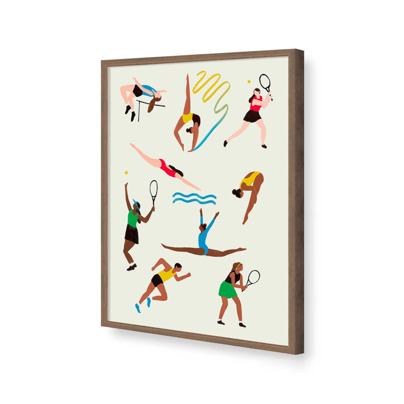 «Olympians I» par Victoria Barnes, reproduction d'art sur toile, H 40 po x l 30 po, Brun