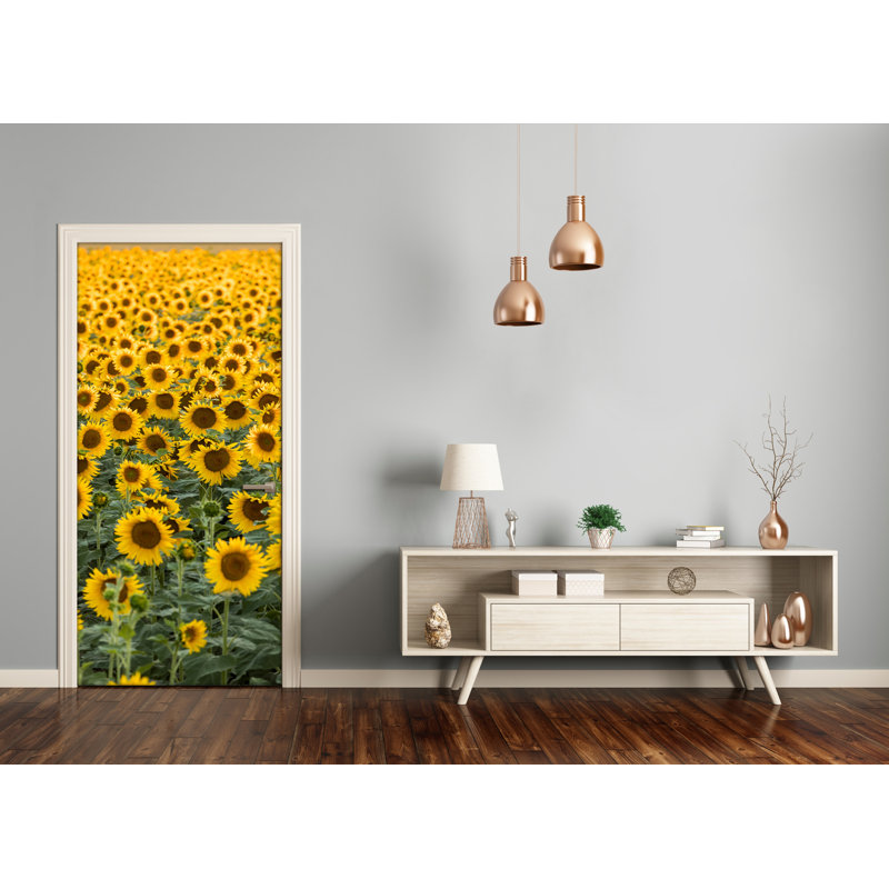 Sunflower Field Door Decal