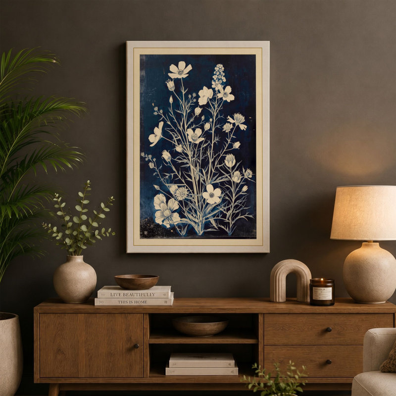 Gilded Botanica Botanical - Wrapped Canvas, 18x12 - 45.7 x 30.5 cm, Cream Border