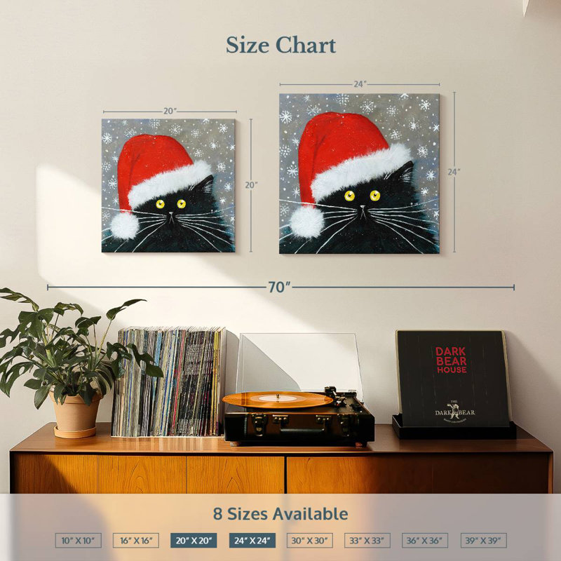Brampt Santa Cat, 20" H x 20" W