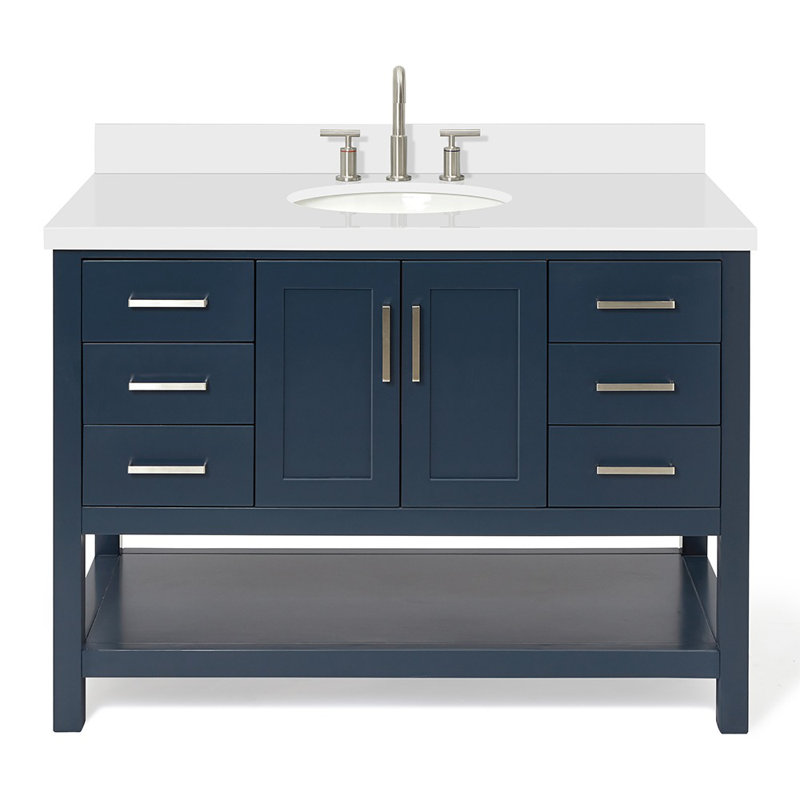 Magnolia Bath Vanity Rectangular Basin S049SWQ, Midnight Blue, Oval