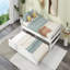 Lit plateforme simple avec lit gigogne simple, blanc-1157372149