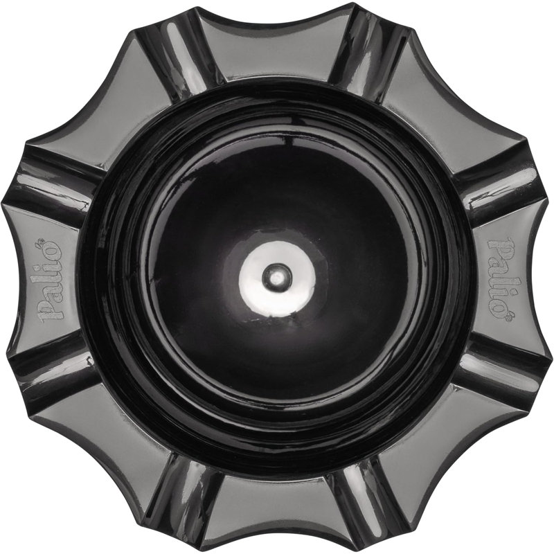 Palió® Tazza ashtray, 8 Stirrups, Stainless Steel, Black, 9" H x 7" W