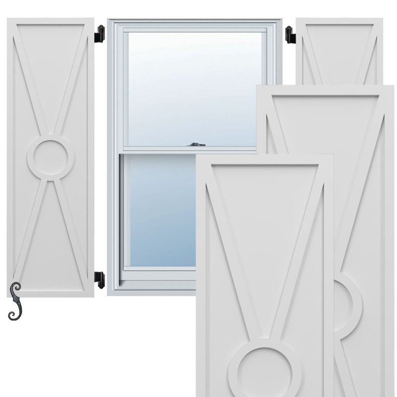 Volets de style moderne EnduraCore Composite Santa Fe, L 12 po, H 35 po, Blanc