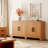 Farmhouse TV Stand For Tvs Up To 65 Inch, Rustic Wood Entertainment Center & Media Console With 4 Storage Doors, Accent Cabinet For Living Room, Hallway, Rustic Beige-53894602