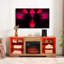 Meuble télé 3D avec lumières DEL, charge, beaucoup de rangement, ajustement de 60 à 69 po, matériau chêne électrique: console de 58 po de largeur pour téléviseur de 62 po, flamme, ports, passage de câbles