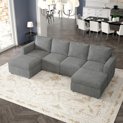 Canapé modulaire rembourré avec rangement Rafael