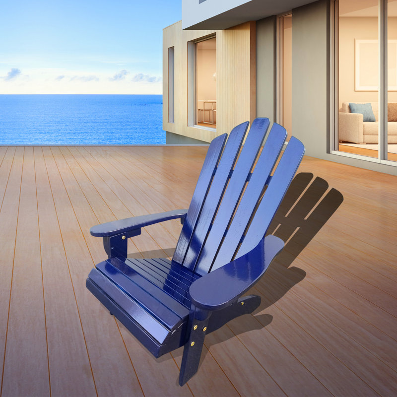 Chaise d'extérieur ou d'intérieur en bois bleu Populus pour siège incliné confortable et polyvalent