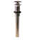 Mushroom Style Push-Down Lavatory Drain Assembly without Overflow Holes - Exposed