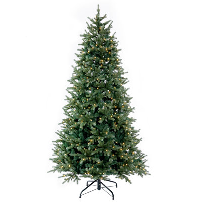 Épinette de Noël artificielle éclairée
