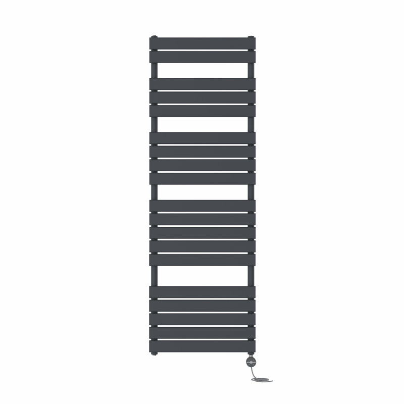 Flat Panel Towel Rail Heated Towel Rails, 180cm H x 60cm W x 6.2cm D, Anthracite
