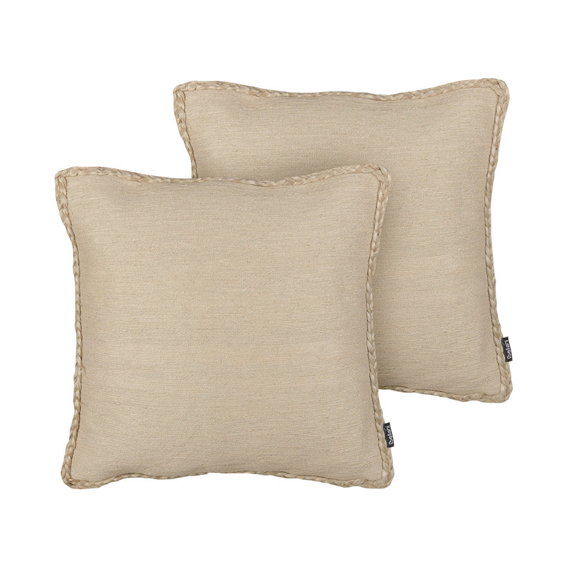 ELLIOTTIA Beige Square Cushion
