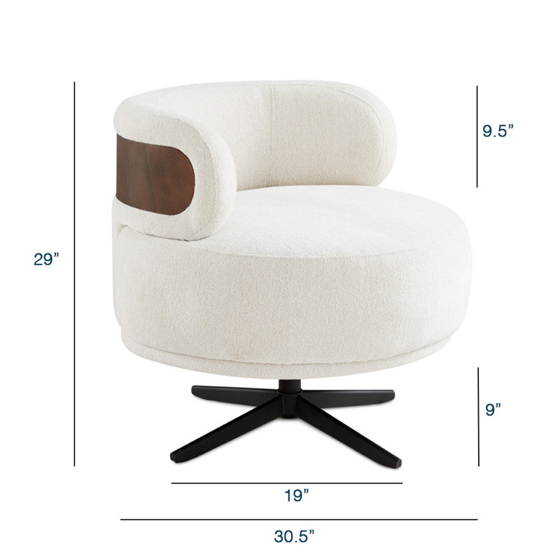 Fauteuil d'appoint pivotant Roma