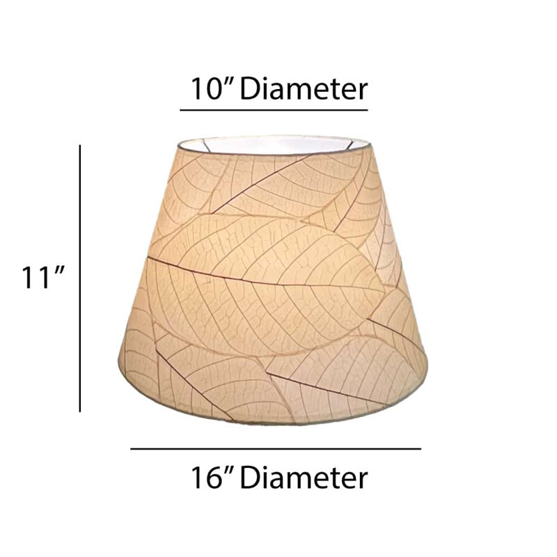 Abat-jour tambour en papier (vissé) en pêche, H 11 po x l 16 po x P 16 po