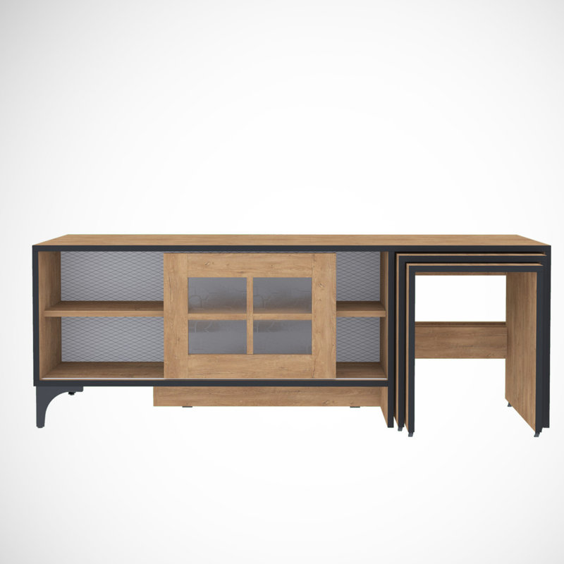 Casey-Anne Unfinished TV Stand for TVs up to 40", Oak