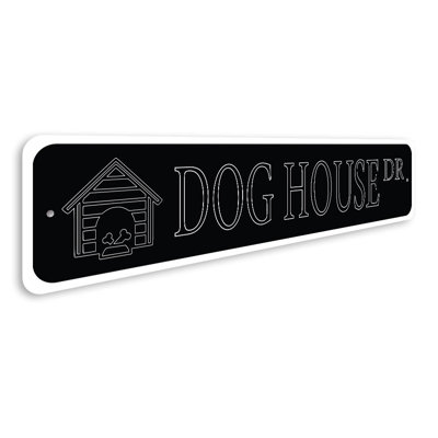 Plaque en aluminium Dog Street