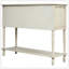 Console de buffet avec tablette inférieure, armoire de rangement en bois / verre de style campagnard (gris antique)-70638227
