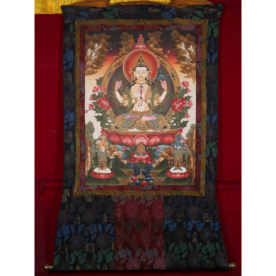 Kharchari (With Brocade Thangka) | Pure 24 Carat Gold With Acrylic Paint