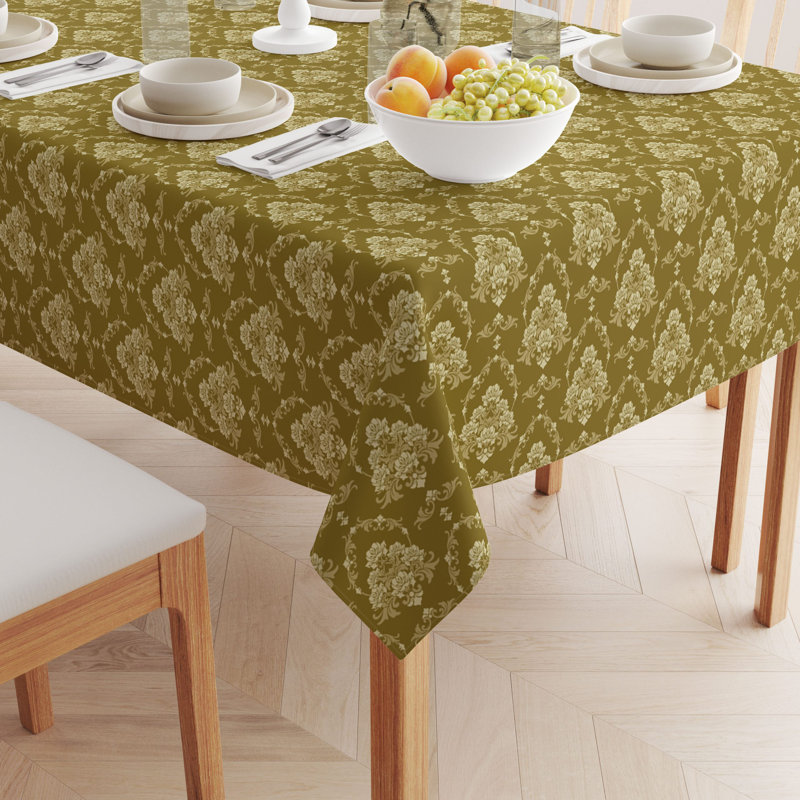 Rectangular Tablecloth, 100% Cotton, Floral 155, 84" x 52"