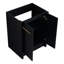 Meuble-lavabo autoportant élégant de 24 pouces - Meuble châtaignier noir avec rangement pratique-1763063540