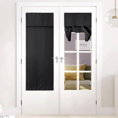 NICETOWN Door Curtains, Privacy Thermal Insulated Tie up Glass Shades, Easy to Install Front Door Curtain, 1 Panel