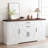 63" Farmhouse Barn Door Storage Cabinet With 2 Drawers & Door Rack, Large Buffet Table Coffee Bar Cabinets With Adjustable Shelves For Kitchen, Living Room, Entryway, Dining Room, White-803158190