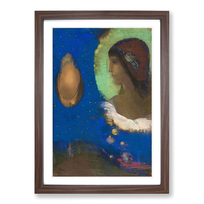 Sita by Odilon Redon - Framed Print, Walnut Framed, 48cm H x 36cm W x 2cm D