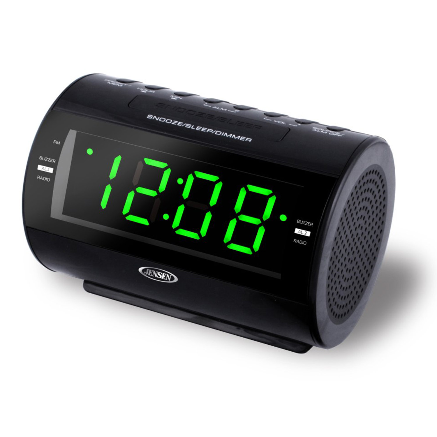 Orren Ellis Digital Electric Alarm Tabletop Clock in Black