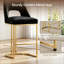  Tabouret de bar moderne à hauteur de comptoir avec structure en métal 26,7 po Alassane-129872295