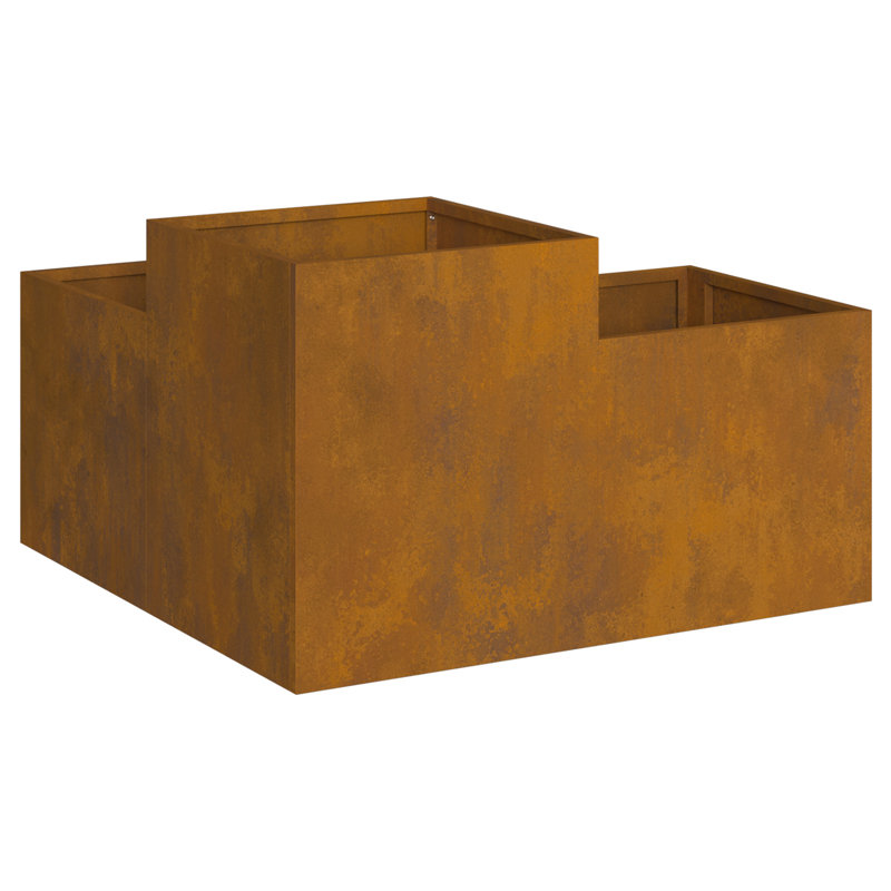 Planter Box, Brown, 48cm H x 100cm W x 100cm D