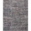 Tapis abstrait en laine noué à la main gris foncé-86586397