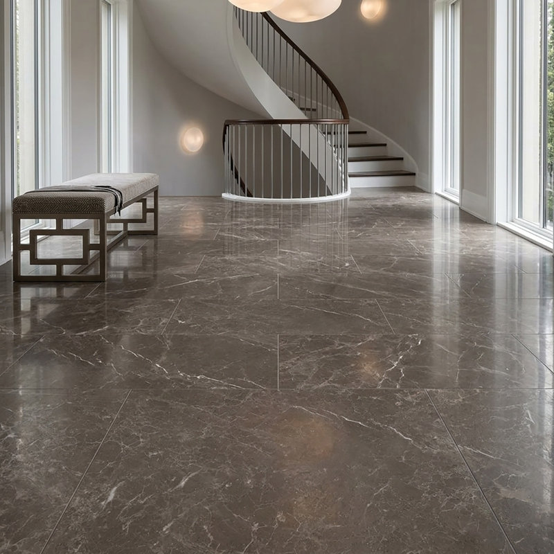Smoke Grey Polished 12x24 Marble Tile