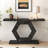Modern Entryway Table with Hollow Hexagon Leg Structure-113058706