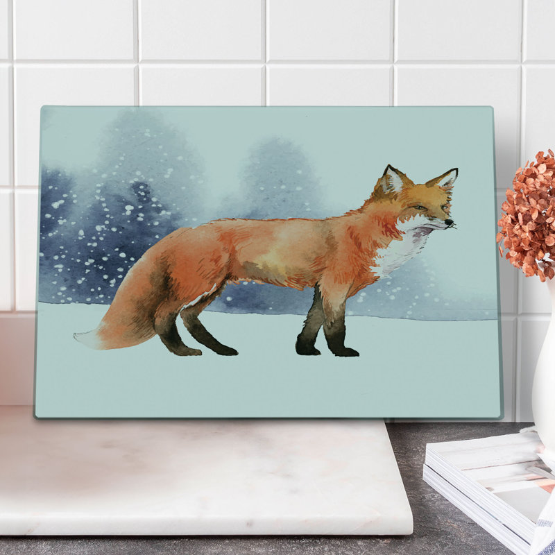 East Urban Home Glass Fox Cutting Board