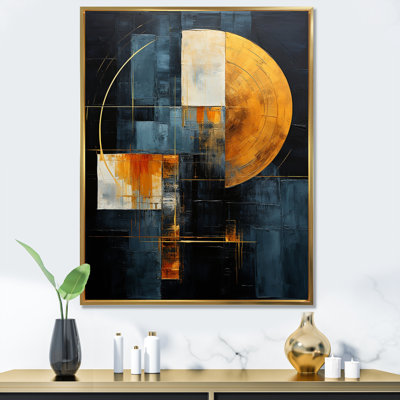 " Black And Gold Geometrics Arches I "