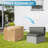 Half-Moon 6 - Person Fully Assembled Curved Patio Conversation Set With Coffee Table & Side Table-580631334
