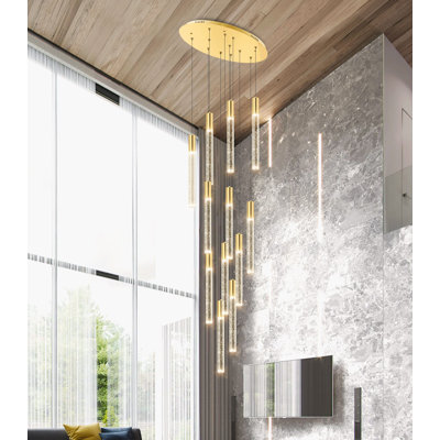 Laverna 12 - Light Dimmable LED Cylinder Chandelier