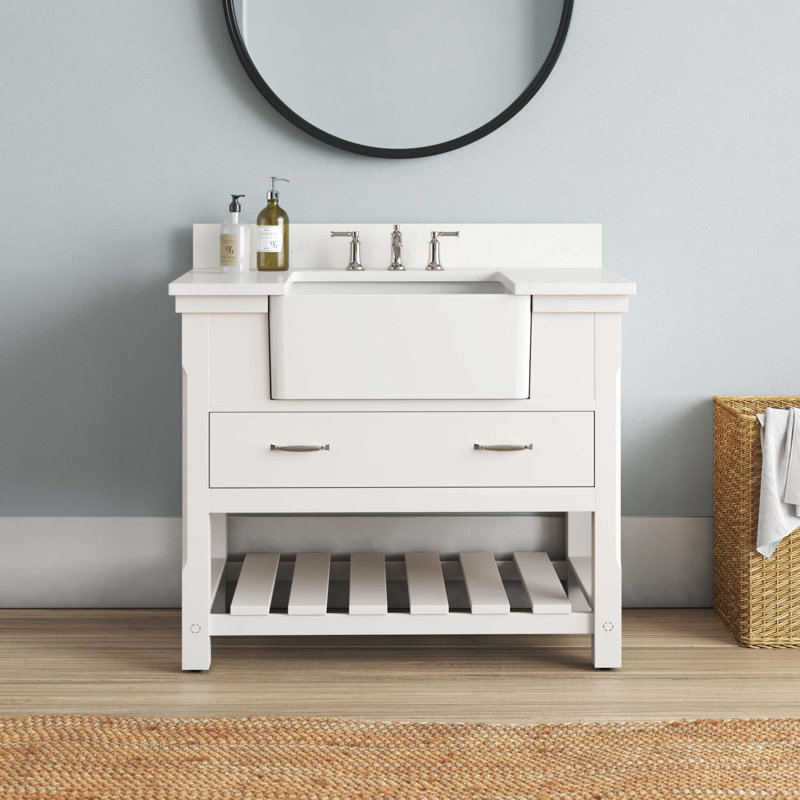 Meuble-lavabo simple 36 po Rosana, Blanc