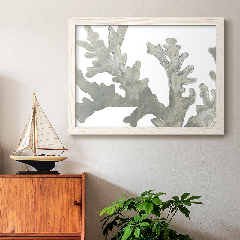 " Stone Macro Coral II ", 18" H x 26" W, White